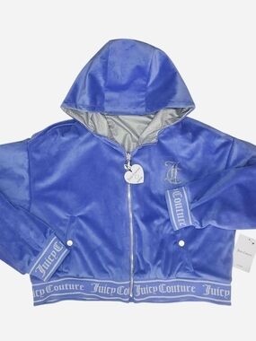 Juicy Couture Blue/Silver Reversible Coat NWT